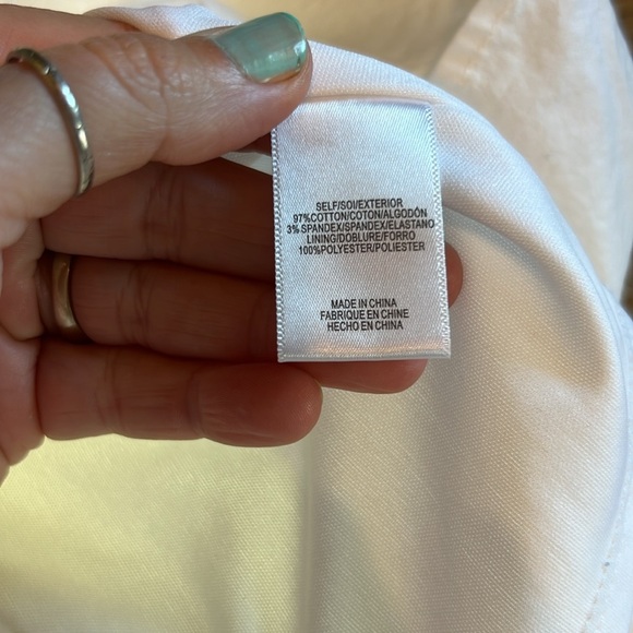 White WAYF Puff Sleeve Cotton Cut-out Mini Dress, M - Picture 8 of 9